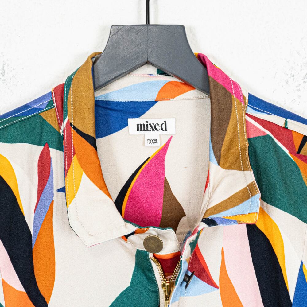 Mixed by Nasrin Classic Jumpsuit in abstract tropical print TXXXL - Picture 3 of 12